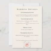 Invitation Whispered Petals Minimalist Wedding Details Card (Devant)