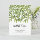 Invitation Whispering Willows Watercolor Mariage (Debout devant)