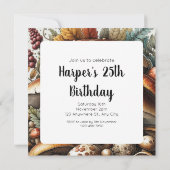 Invitation Whispering Woods : Motif de champignons sans soudu (Dos)