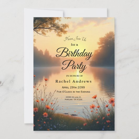 Invitation Whispers au bord de l'eau (Devant)