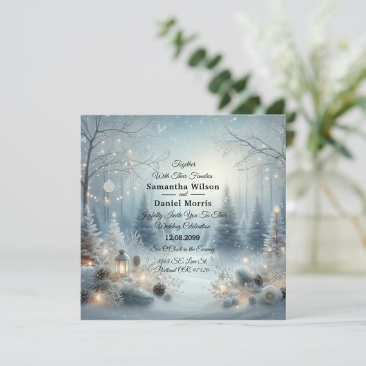 Invitation Whispers d'un solstice d'hiver (Debout devant)