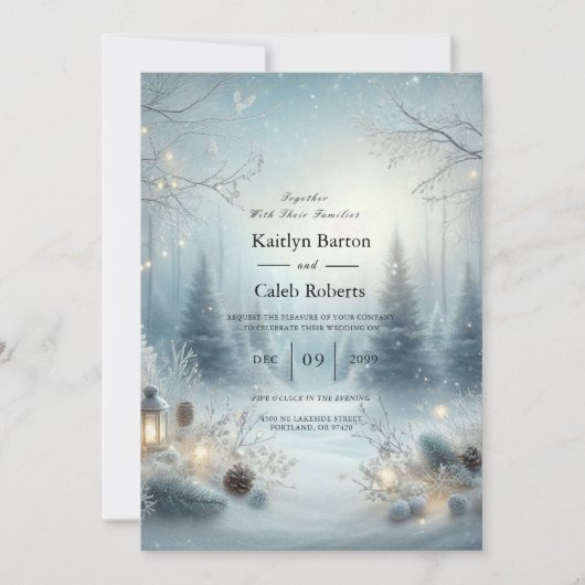 Invitation Whispers d'un solstice d'hiver (Devant)