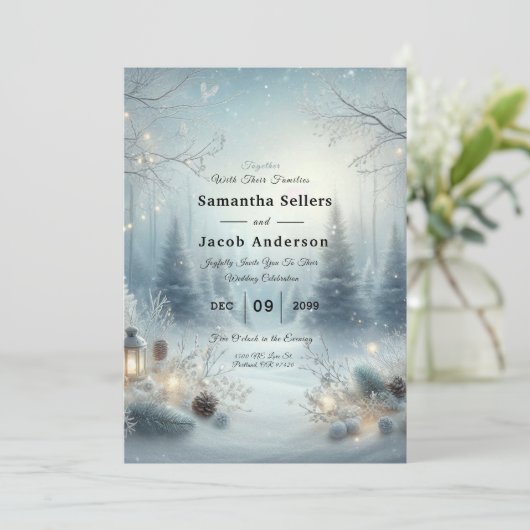 Invitation Whispers d'un solstice d'hiver (Debout devant)