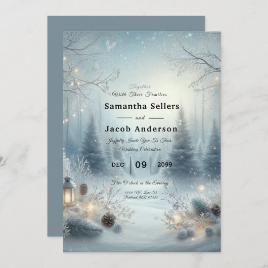 Invitation Whispers d'un solstice d'hiver (Devant / Derrière)