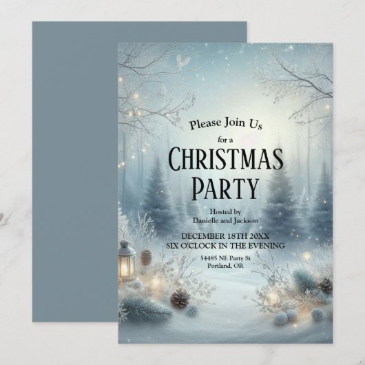 Invitation Whispers d'un solstice d'hiver (Devant / Derrière)