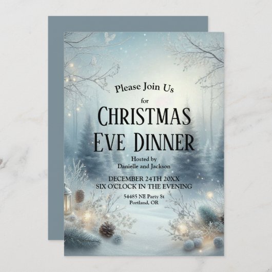 Invitation Whispers d'un solstice d'hiver (Devant / Derrière)