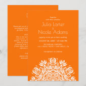 Invitation Whispers Lake Swan Lotus Flowers Mandala Wedding (Devant / Derrière)