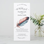 Invitation Whispers of Grace Feathered Élégance Minimalisme (Debout devant)