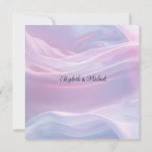 Invitation Whispers of Silk : Dreamy Pastel Waves Pink Blue (Dos)