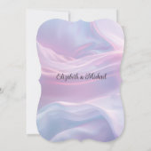 Invitation Whispers of Silk : Dreamy Pastel Waves Pink Blue (Dos)