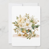 Invitation White and Gold Church Mariage Couples Douche (Dos)