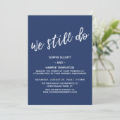 Invitation White and Navy Nous faisons toujours l'écriture ma (Debout devant)