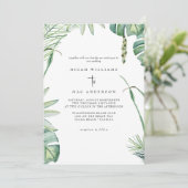 Invitation White Beach Tropics Pas de parents Mariage II (Debout devant)