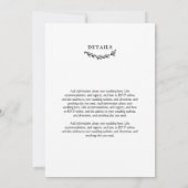 Invitation White & Black Heart Wreath 2 in 1 Wedding Invitati (Dos)