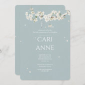 Invitation White Blossoms Religious (Devant / Derrière)