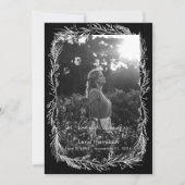 Invitation White Botanical Photo Funeral Program (Devant)