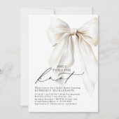 Invitation White Bow She's Tying the Knot Fête des mariées (Devant)