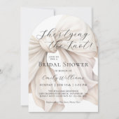 Invitation White Bow She's Tying the Knot Fête des mariées (Devant)