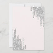 Invitation White Bow Silver Glitter Drips Quinceañera (Dos)