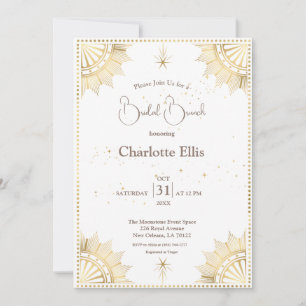 Invitation White Celestial Soleil et Lune Bridal Brunch Douch