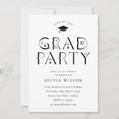 Invitation White Celestigraphy Grad Party (Devant)