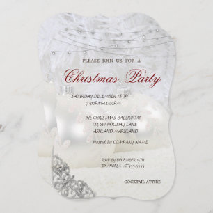 Invitation White Christmas Balls Company