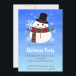 Invitation White Christmas Snowman<br><div class="desc">Joyeux Noël !</div>