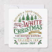 Invitation White Christmas Wallace Et Davis Haynes Sister (Dos)