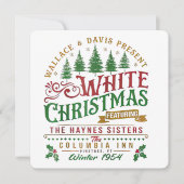 Invitation White Christmas Wallace Et Davis Haynes Sister (Devant)