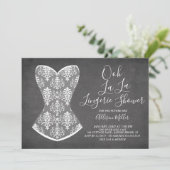 Invitation White Corset Lingerie nuptiale de douche Invitatio (Debout devant)