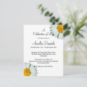 Invitation White Daisy Celebration of Life Card (Debout devant)