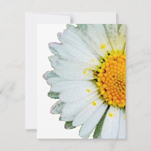 Invitation White Daisy Celebration of Life Card (Dos)