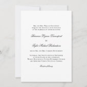 Invitation White Elegant Classic Mariage Parents Hôte (Devant)