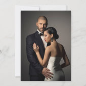 Invitation White Elegant Classic Mariage Parents Hôte (Dos)