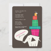 Invitation White Elephant Échange Cadeau Moderne Fête de Vaca (Devant)