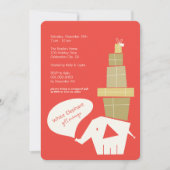 Invitation White Elephant Échange Cadeau Moderne Fête de Vaca (Devant)