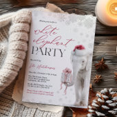 Invitation White Elephant Gift Exchange Party Invite