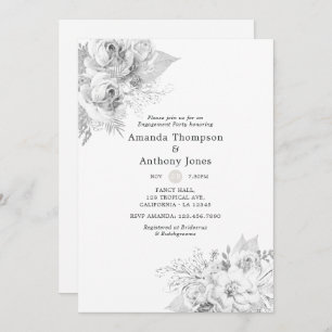 Invitation White Engagement Party