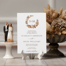 White Fall Terracotta Monogramme Mariage de couron