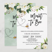 Invitation White Floral signifie d'être nuptiale de douche In (Devant / Derrière)