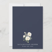 Invitation White Flowers, Cream Flowers, Boho, Baby Shower (Dos)