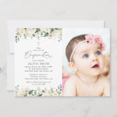 Invitation White Flowers, Cream Flowers, Boho, Confirmation (Devant)