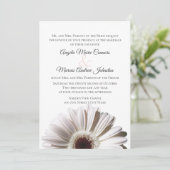 Invitation White Gerbera Mariage Daisy (Debout devant)