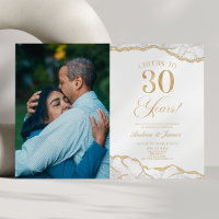 White Gold Agate 30e fête d'anniversaire Mariage
