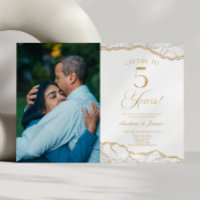 White Gold Agate 5e fête Mariage Anniversaire
