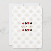 Invitation White Gold Fleur-de-Lis Casino Vegas Poker Anniver (Dos)