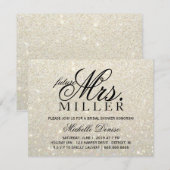 Invitation - White Gold Glit Fab futur Mme Bridal  (Devant / Derrière)