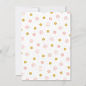 Invitation White Gold Little Citrouille Baby Shower invitatio (Dos)