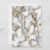 Invitation White Gold Marble Law School de la fête de graduat (Dos)