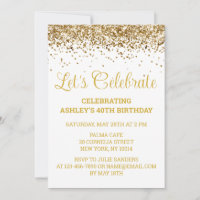 White & Gold Parties scintillant 40e anniversaire